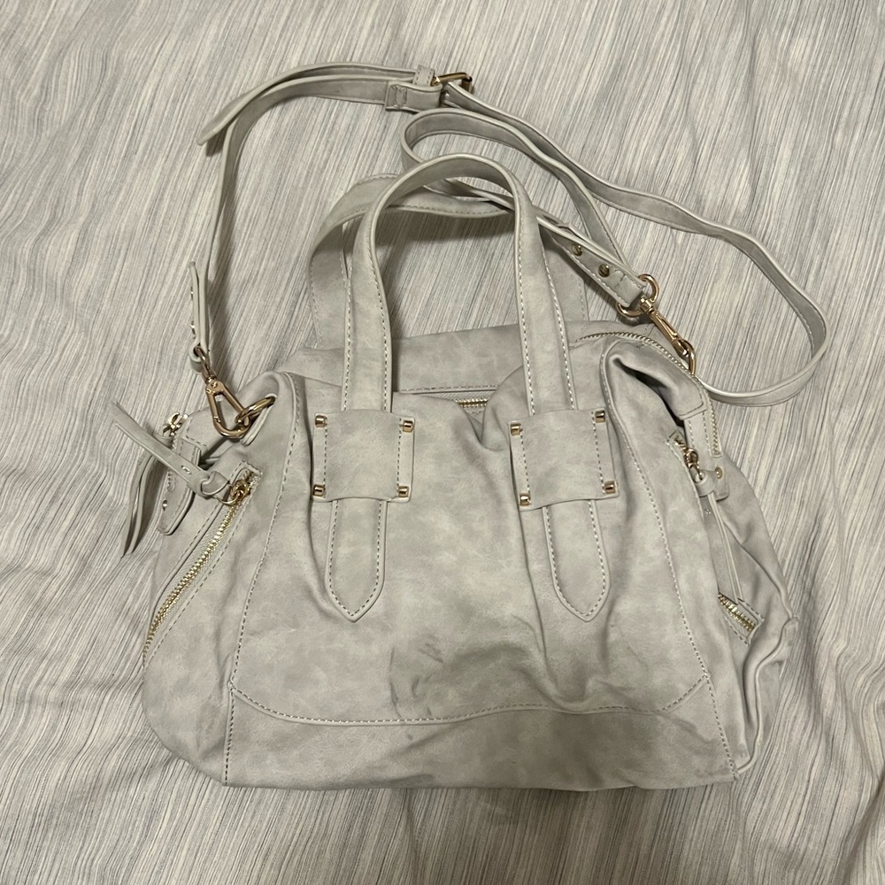 DSW | Netural Light Gray Handbag with strap